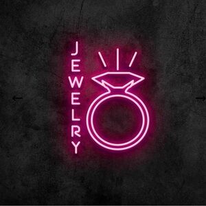 Vibrant Pink Neon Jewelry Ring Light